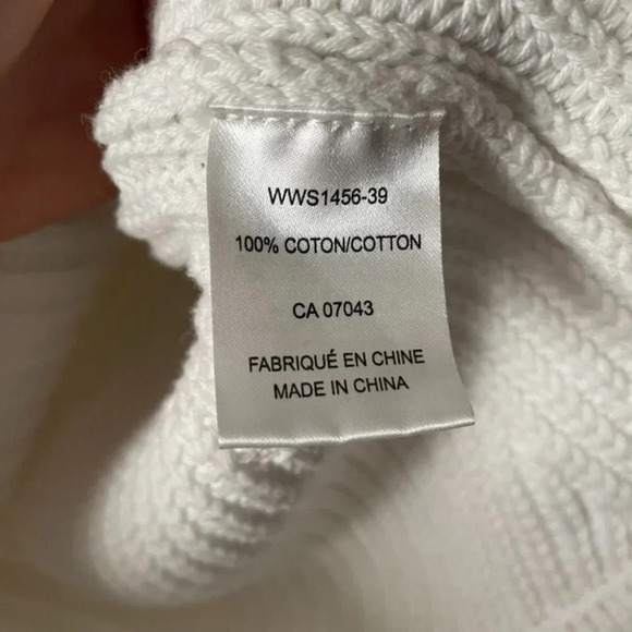 Maison Cinqcent  Knit Turtleneck Sweater Cotton Off White Size Medium - Picture 7 of 7